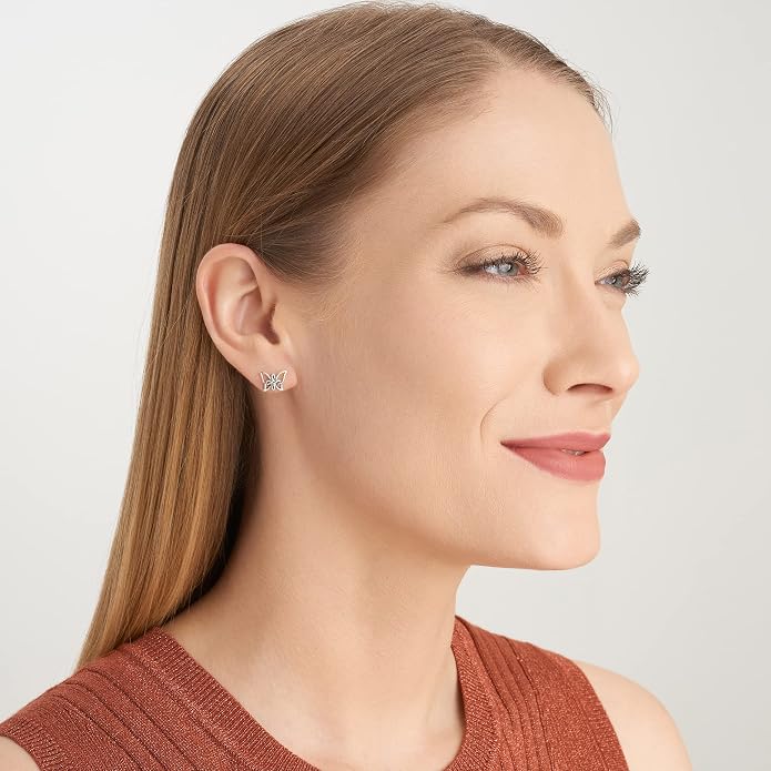 MORGAN & PAIGE .925 Sterling Silver Oxidized, 18K Yellow Gold or 14K Rose Gold Plated Butterfly Celtic Knot Dangle or Stud Earrings for Women - Hypoallergenic Sterling Silver Earrings, Gifts for Her