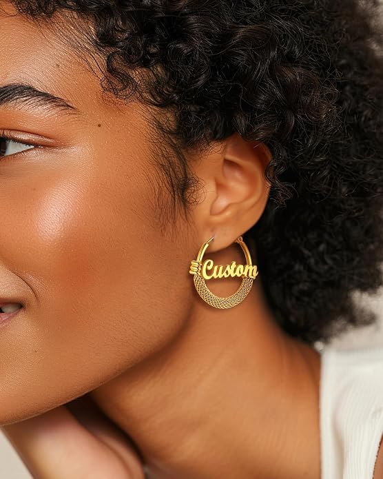 PROSTEEL 30/40/60/80/100mm Chunky Hoop Earrings For Women Gold Plated/Black Stainless Steel Hoops Earrings Statement Jewelry