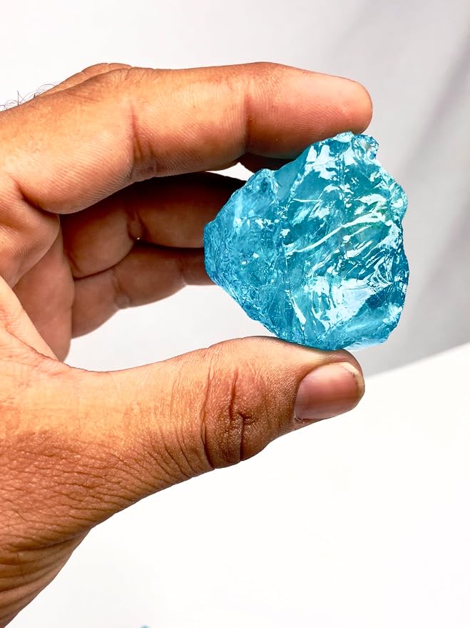 Large 1.25-2.0” Natural Aquamarine Raw Crystals Stones for Meditation, Chakra, Reiki, Crystal Grid, Energy Work, Wire Wrapping, Tumbling & Spiritual Home Decor
