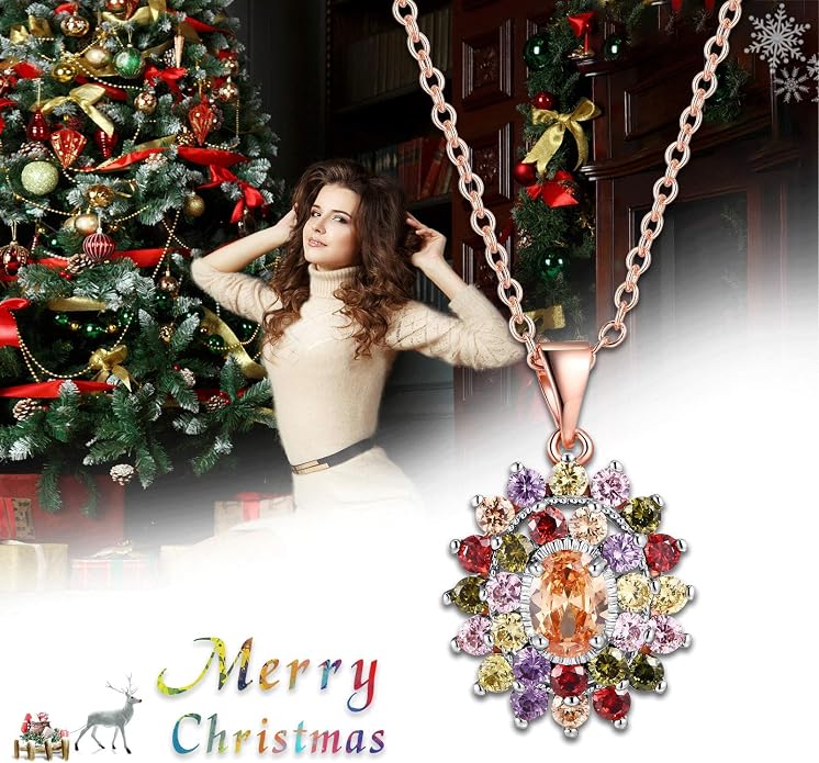 JIANGYUE Multicolor Cubic Zirconia Ring Rhodium Rose Gold Plated Multi-Stone Ring for Women Fashion Jewelry