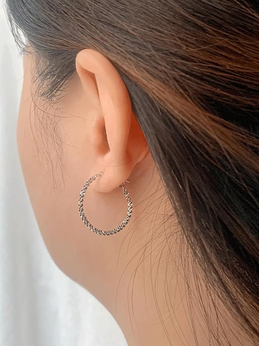 Tassel Earrings for Women Gold Plated Silver Chain Earrings Dainty Minimalist Dangle Drop Studs