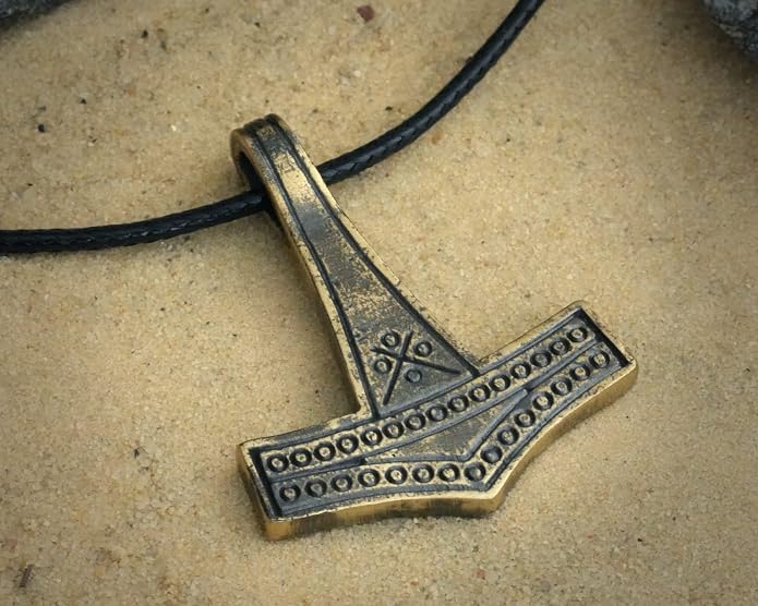 Baldur Jewelry - Thors Hammer Necklace Pendant Mjölnir - Viking Norse Thor Hammer Pendant Viking Jewelry - Thor Necklace - Thor Gifts for Men - Viking Necklace for Men