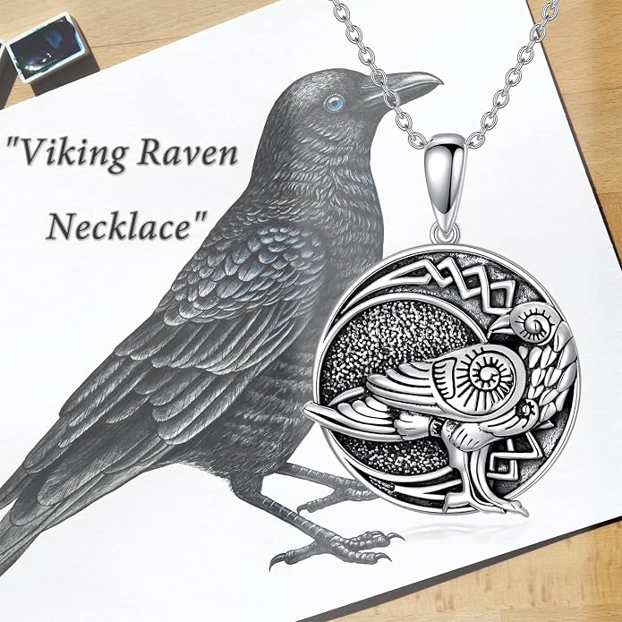 Valknut Viking Necklace 925 Sterling Silver Odin Knot Pendant Necklace Celtic Nordic Pagan Jewelry Gifts for Men Women 18+2"