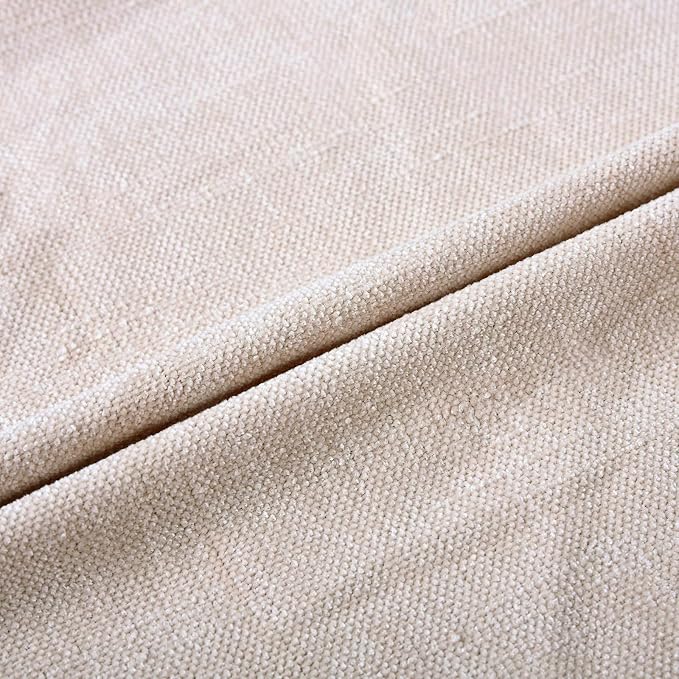 Set of 4 Soft Textured Decorative Throw Pillow Covers 16x16 Inch Cozy Farmhouse Cushion Cover Square Accent Pillow Cases for Bed Couch Sofa Living Room, Light Beige