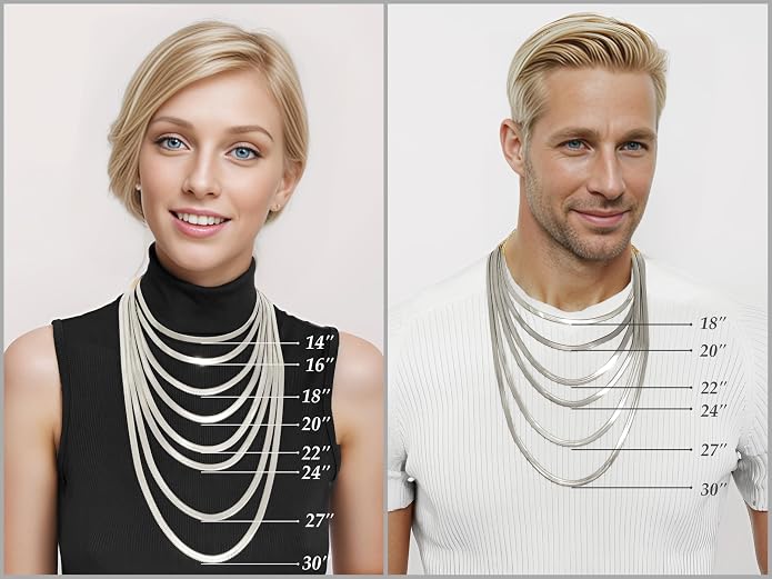 Herringbone Chain 316L Stainless Steel 14,16,18,20,22,24,27,30 inches Necklace for Men and Women in Gold, Silver Tone