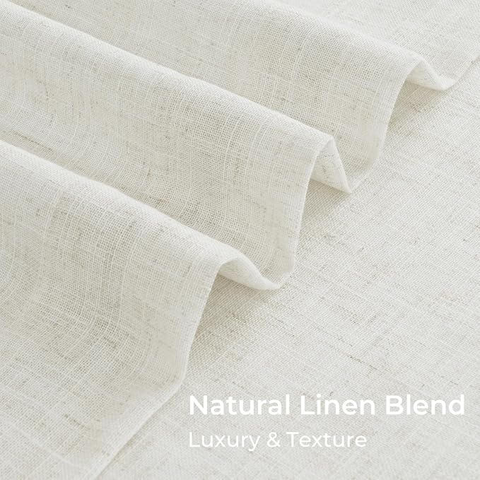 CAPALOCA Pinch Pleated Curtains Blackout, Linen Blackout Curtains 102 inches Long for Bedroom, Thermal Insulated Pinch Pleated Drapes for Living Room, 60" W x 102" L (Pack of 1),Natural Linen