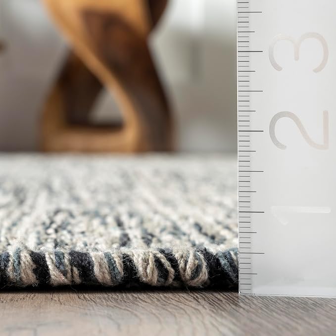 nuLOOM Alessi Solid Farmhouse Cotton Runner Rug, 2' 6" x 10', Grey