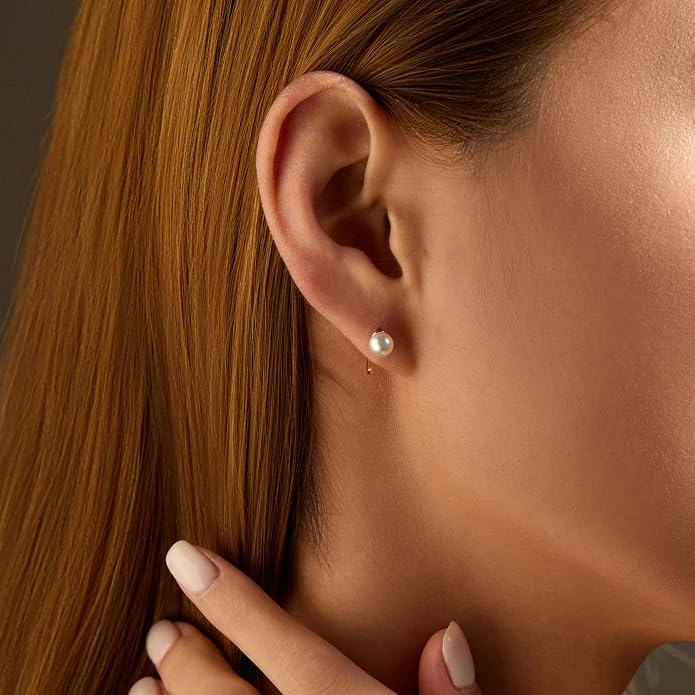 CHIC & ARTSY 925 Sterling Silver Half Hoop Earrings for Women, Small Huggie Hoops Set with Ball Bar Star Moon Cross & Pearl, Lightweight Comfort Fit Everyday & Sleep Earrings