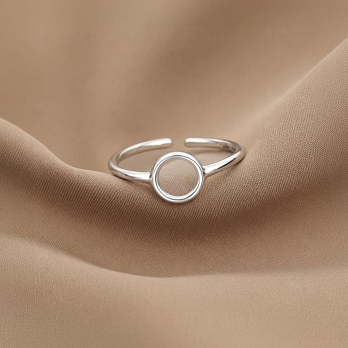 LeCalla 925 Sterling Silver Minimalist Toe Rings Set of Toe Ring Lightweight Simple Antique Open Adjustable Toe-Rings Beach Foot Jewelry Set for Women