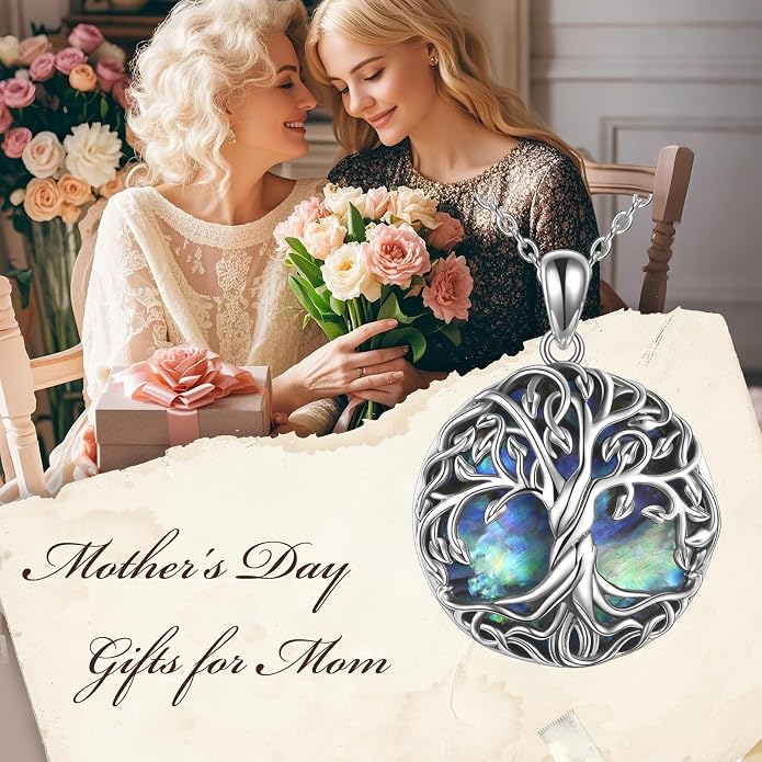 WINNICACA Tree of Life Gifts for Women 925 Sterling Silver Tree of Life Celtic Pendant Necklace Family Irish Jewelry Gifts for Women Wife Girlfriend Anniversary Birthday Gift