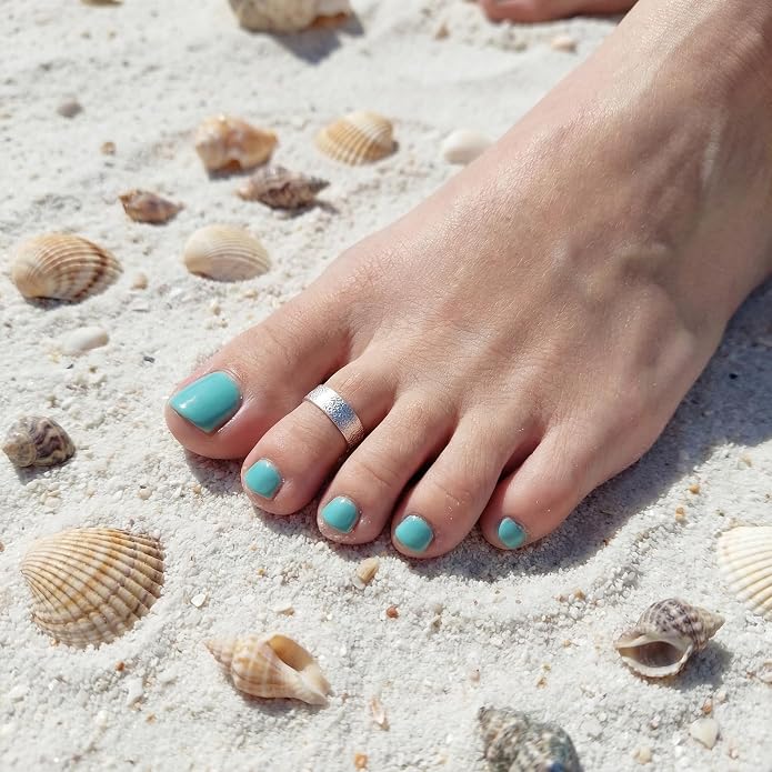 Sterling Silver Toe Ring, Handmade Adjustable Open Band, Minimalist Dainty Summer Beach Foot Jewelry for Women, Can Be Worn as Knuckle or Pinky Ring