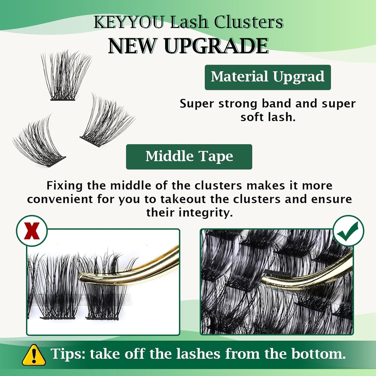 Lash Clusters,96 Pcs Cluster Lashes D Curl 8-18MIX DIY Lash Extensions Eyelash Clusters,KEYYOU Volume Wispy Individual Lashes Soft&Comfortable Easy DIY at Home(Y05,D-8-18MIX)