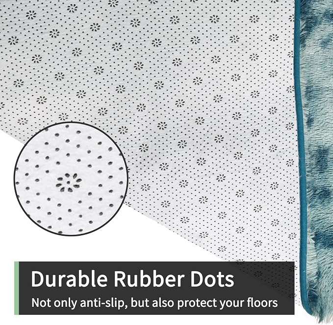 Sour Lemon 8x10 Area Rugs for Bedroom Living Room, Large Fluffy Shag Rug | Shaggy Carpet, Soft Plush Furry Bedside Rugs, Anti Slip, Washable Area Modern Rugs Floor Mat for Kids Girls Boys Living Room