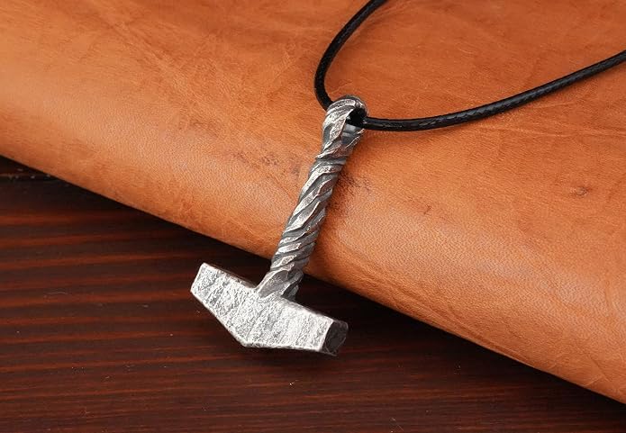 Baldur Jewelry - Thors Hammer Necklace Pendant Mjölnir - Viking Norse Thor Hammer Pendant Viking Jewelry - Thor Necklace - Thor Gifts for Men - Viking Necklace for Men