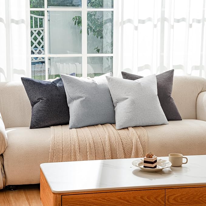 a moment Waterproof Throw Pillow Covers Set of 4,26x26 Inch Outdoor Stain Resistant Pet Friendly Pillowcases Cushion Covers for Patio Sofa and Living Room,Urban Cozy