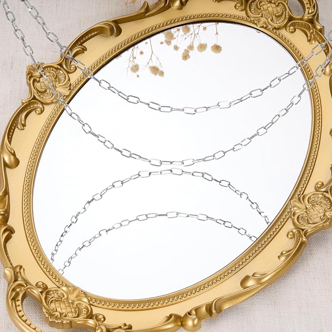 GTVOODX 16.4 Feet Paperclip Non Tarnish Chain Spool for Jewelry Making Stainless Steel 5x10mm Soldered Oval Link Chain Bulk for Necklace Bracelet DIY Jewelry Making Supplies