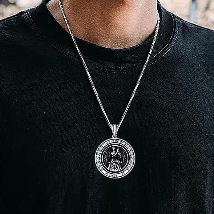 925 Sterling Silver Necklace for Men Women, Birthday Keepsake Jewelry Gifts for Mom Dad Friend