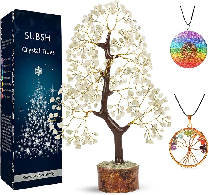 Green Jade Stone Money Tree | Tree of Life | Energy Healing Stones | Feng Shui Bonsai | Reiki Crystal Healing | Good Luck | Chakra Tree | Spiritual | Crystal Gifts | Office Home Decor