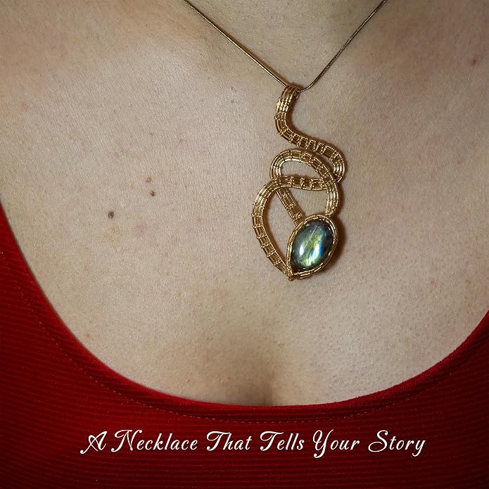 Natural Faceted Labradorite Pendant Necklace – Unique Stone of Magic & Transformation, Iridescent Flash Gemstone Jewelry, Handmade Healing Crystal Gift for Women, Birthday, Anniversary, Spiritual Awakening & Intuition