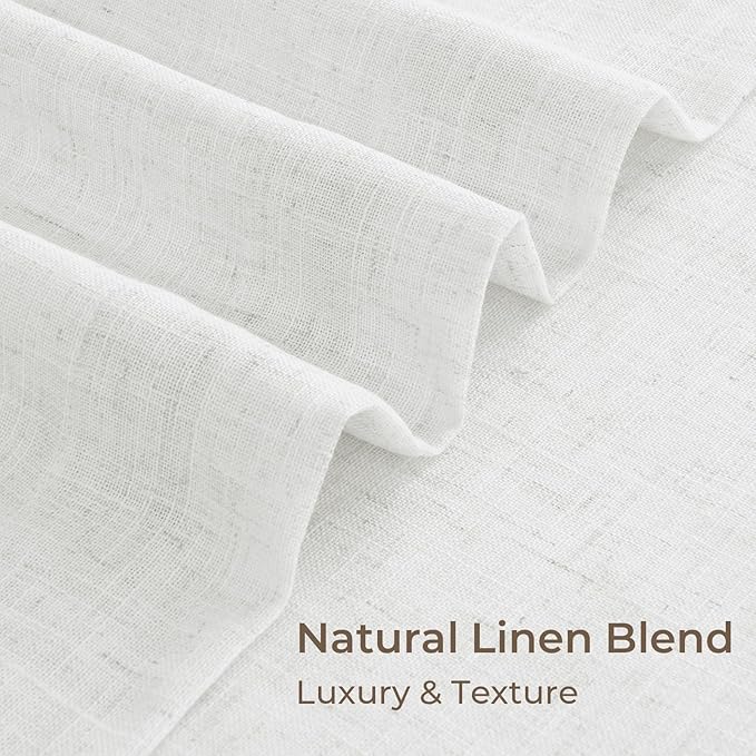 CAPALOCA Pinch Pleated Curtains Blackout, Linen Blackout Curtains 102 inches Long for Bedroom, Thermal Insulated Pinch Pleated Drapes for Living Room, 60" W x 102" L (Pack of 1),Neutral White