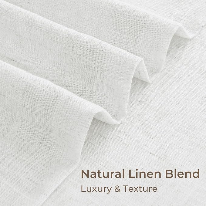 CAPALOCA Pinch Pleated Curtains Blackout, Linen Blackout Curtains 102 inches Long for Bedroom, Thermal Insulated Pinch Pleated Drapes for Living Room, 40" W x 102" L (Pack of 2),Neutral White