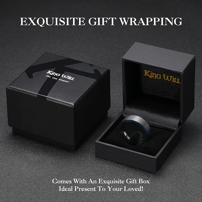 King Will Wedding Band for Men Women, 2/4/6/7/8mm Domed Matte Brushed Tungsten Carbide Rings, Solid/Dual Color Engagement Rings, Comfort Fit
