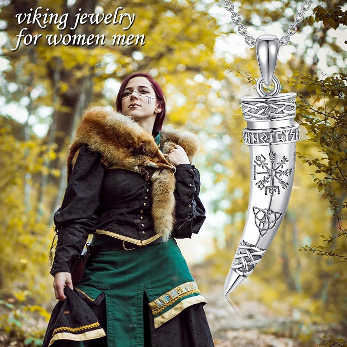 Mjolnir Hammer Necklace Sterling Silver Thor Hammer Pendant Necklace Nordic Viking Jewelry Gifts for Women