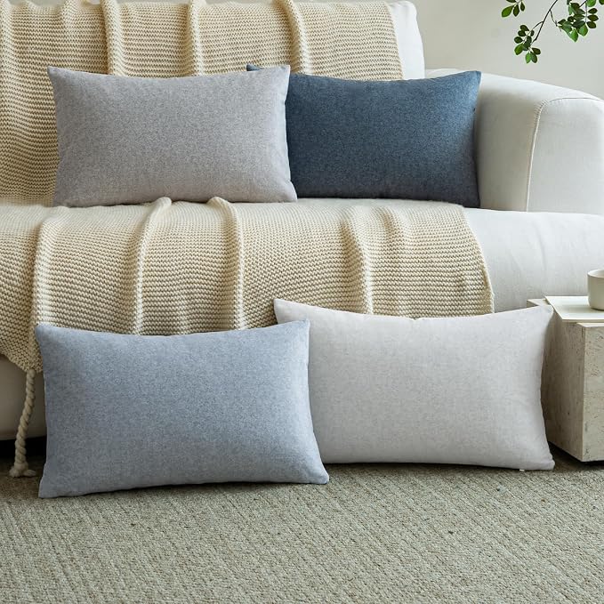 a moment Waterproof Throw Pillow Covers Set of 4,20x12 Inch Outdoor Stain Resistant Pet Friendly Pillowcases Cushion Covers for Patio Sofa and Living Room,Ocean's Dream