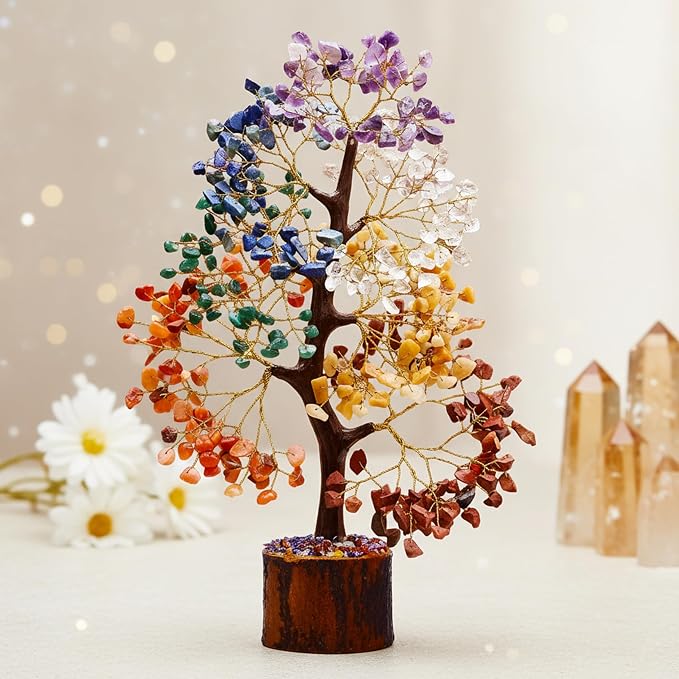 7 Chakra Tree, Crystal Tree of Life, Feng Shui Trees, Positive Energy, Meditation Gift, Crystals and Stones, Spiritual Items, Home Office Decor
