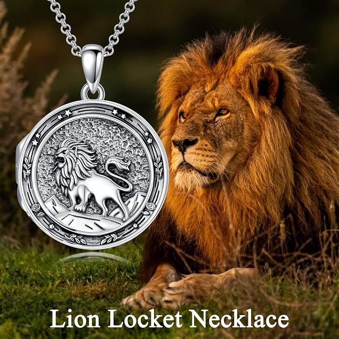 PELOVNY Locket Necklace That Holds Pictures 925 Sterling Silver Photo Locket Pendant Birthday Christmas Memorial Jewelry Gifts for Women Men