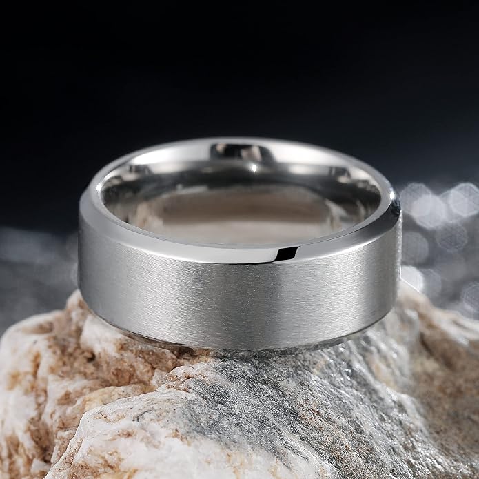 King Will Titanium Wedding Band for Men Women- 3-10mm Width Black/Sliver/Gold High Purity Titanium Promise Wedding Ring Comfort Fit for Daily Wear Size 6-14