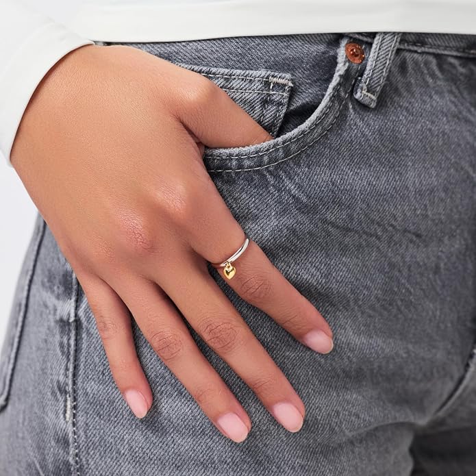 Ana Luisa Gold Rings for Women - 14K Gold Plated Rings for Women Non Tarnish - Trendy Stacking Ring for Daily Wear - Twisted, Heart, Eternity Ring Styles - Hypoallergenic & Water-Resistant Jewelry