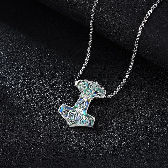 Anchor/Thors Hammer/Arrowhead/Wolf/Raven Necklace for Men 925 Sterling Sliver Jewelry Graduation Gifts for Men Women