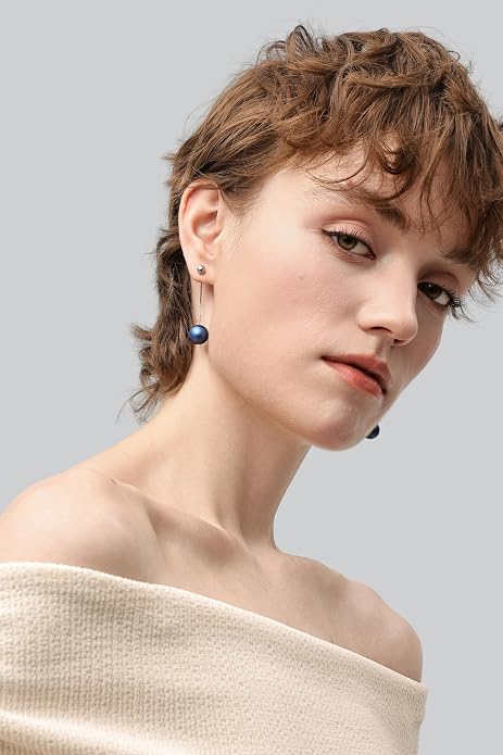 Trendy Long Thread Ball Dangle Earrings Set for Women, Colorful Drop Earrings, 6/16 Pcs DIY Interchangeable Aluminum Alloy Beads, Titanium Ear Hooks, Lightweight and Sensitive Ear Friendly