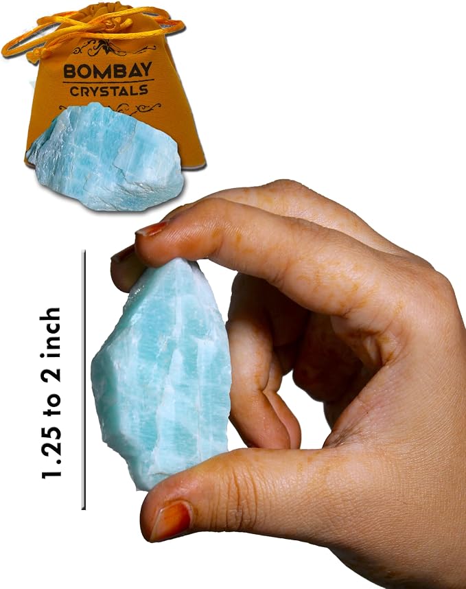 Large 1.25-2.0” Natural Amazonite Raw Crystals Stones for Meditation, Chakra, Reiki, Crystal Grid, Energy Work, Wire Wrapping, Tumbling & Spiritual Home Decor