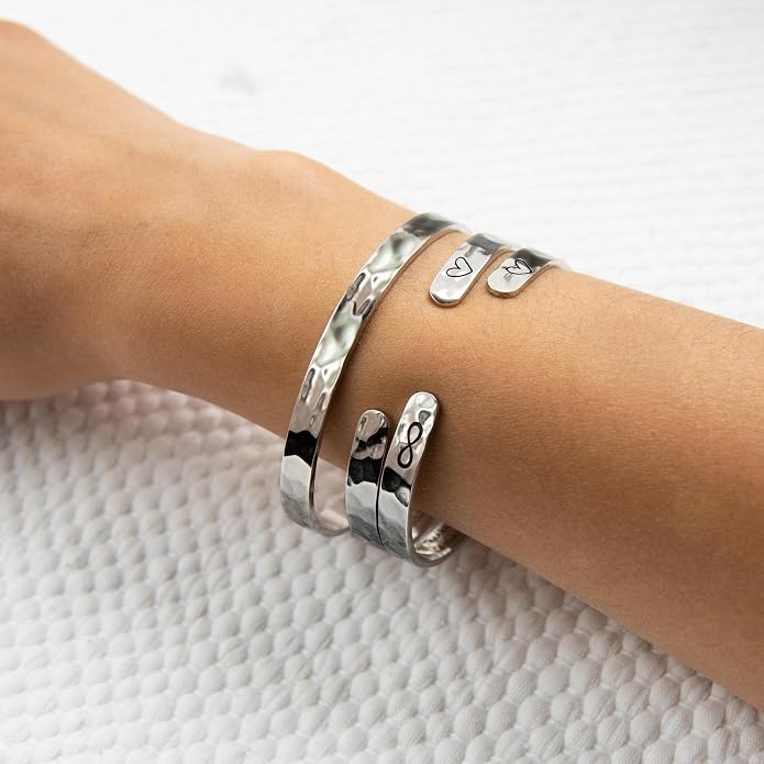 Carviell Bracelet - Gifts for Women – Inspirational, Friendship, Love, Mom, Daughter, Sister, Christian, Graduation, Memorial & Wedding Gifts – 100+ Phrases – Stainless Steel, Gift-Ready