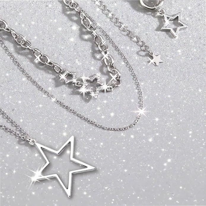 Milakoo Stainless Steel Pendant Necklace for Women Heart Charms Link Chains 23" Length Lobster Clasp
