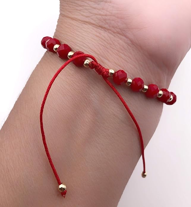 SIFRIMANIA Positive Energy Evil Eye Talisman Genuine Azabache Red Adjustable Protection Bracelet for Women