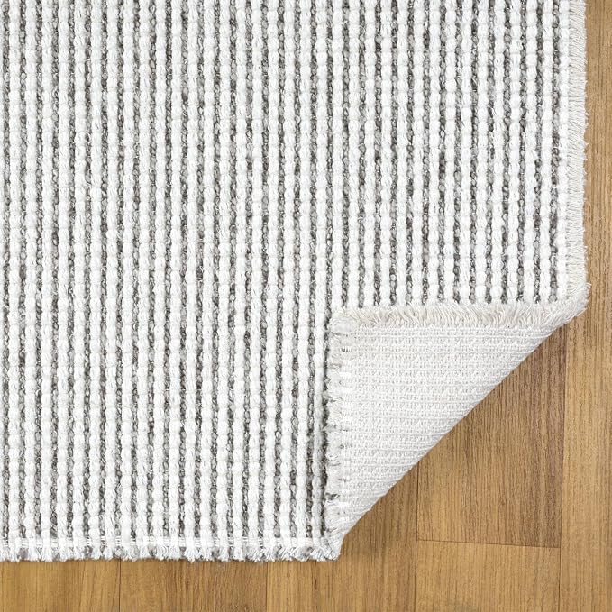 LUXE WEAVERS Two-Tone Fringed Area Rug Gray 5x7