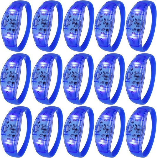 150 Pcs LED Glow Bracelets Sound Activated Light Up Bracelets for Adults Glow in the Dark Party Supplies Birthday Party Favors for Christmas, Halloween, Rave, New Year, Concert