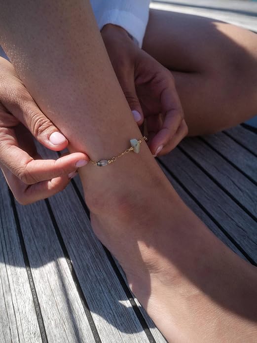 Purelei® Anklet Island Dreams – 14K Gold plated stainless steel jewelry – Water-resistant anklet for women – Fashion jewelry for your individual look