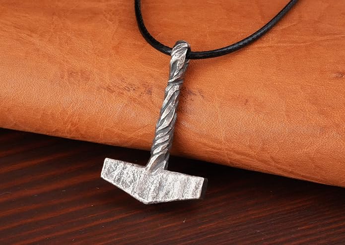 Baldur Jewelry - Thors Hammer Necklace Pendant Mjölnir - Viking Norse Thor Hammer Pendant Viking Jewelry - Thor Necklace - Thor Gifts for Men - Viking Necklace for Men