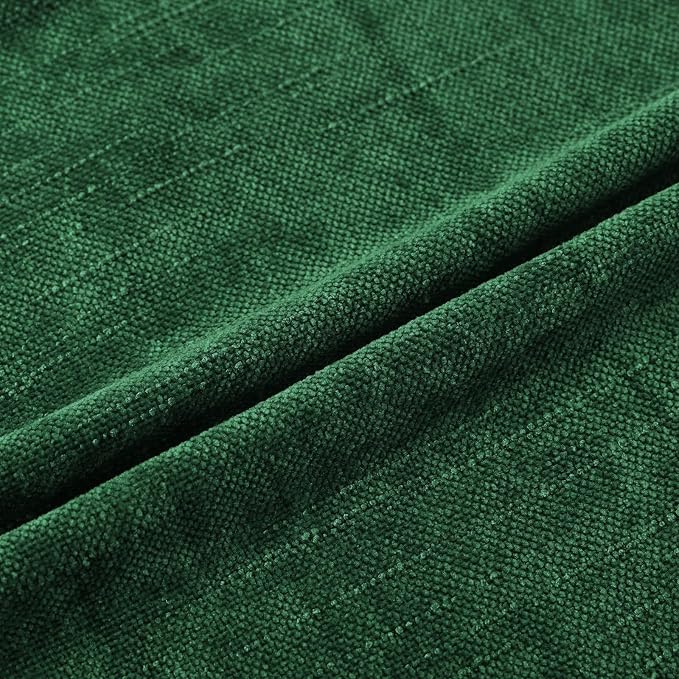 Set of 4 Soft Textured Decorative Throw Pillow Covers 16x16 Inch Cozy Farmhouse Cushion Cover Square Accent Pillow Cases for Bed Couch Sofa Living Room, Dark Green