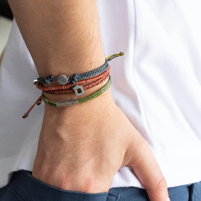 Wakami Boho Charm Bracelet Stack | Braided Beaded Stackable Bracelets for Women | Waterproof Fair Trade Handmade Boho Jewelry for Women and Men