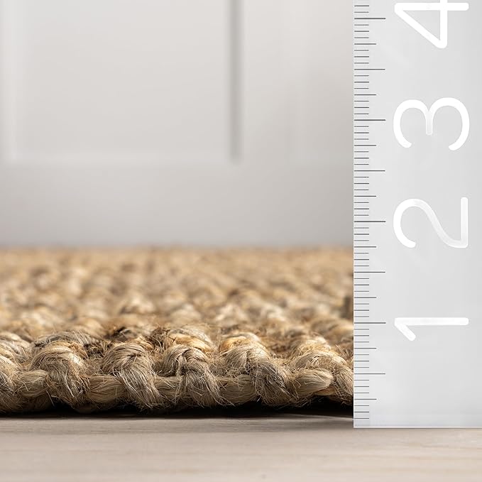 nuLOOM Daniela Natural Solid Flatweave Area Rug, 5' x 8'