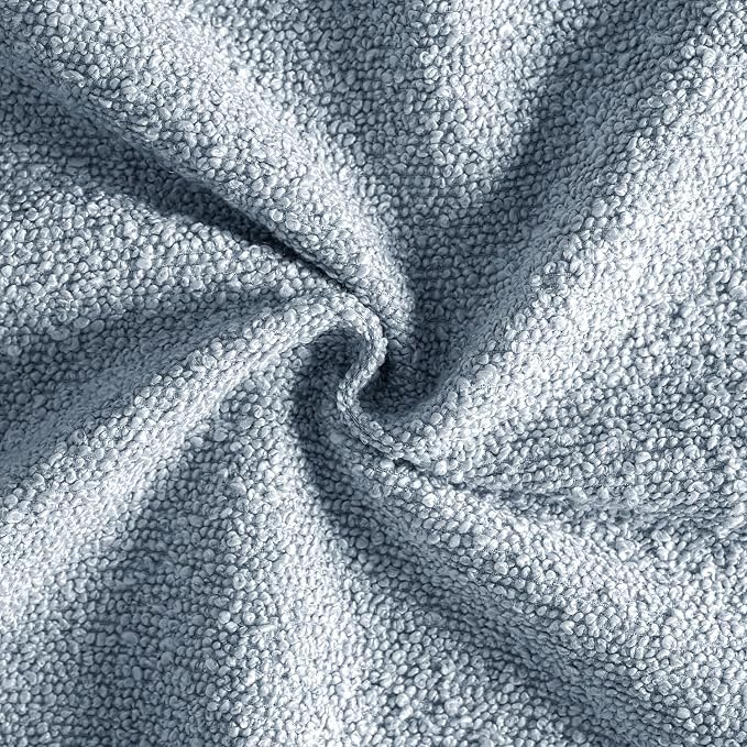 MIULEE 20x20 Decorative Lumbar Boucle Couch Pillow Covers Sky | Set of 2 Textured Neutral Throw Pillow Covers, Accent Solid Pillowcases, Sofa Living Room Home Decor