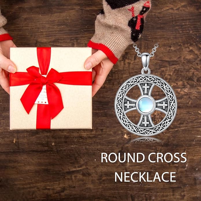 Cross Necklace for Women 925 Sterling Silver Crucifix Pendant Christian Cross Jewelry for Women Men