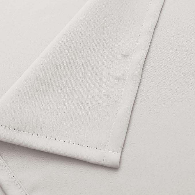 Hiasan Blackout Curtains for Bedroom, Thermal Insulated & Energy Saving Window Curtains for Living Room, Set of 2 Drape Panels Sewn with Tiebacks,52 * 30 Length,Ivory