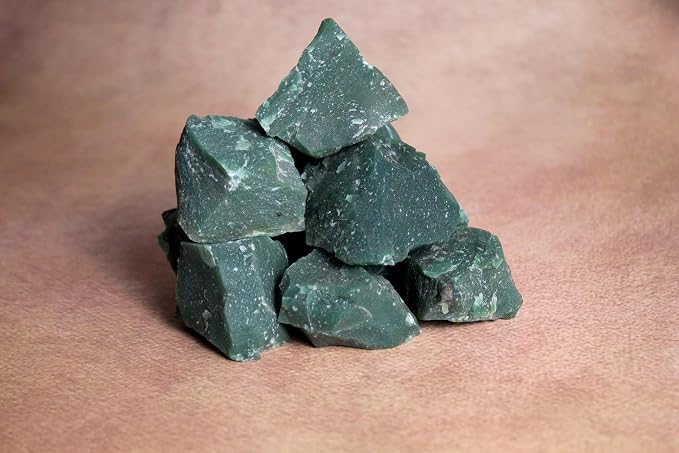 Large 1.25-2.0” Natural Green Jade Raw Crystals Stones for Meditation, Chakra, Reiki, Crystal Grid, Energy Work, Wire Wrapping, Tumbling & Spiritual Home Decor