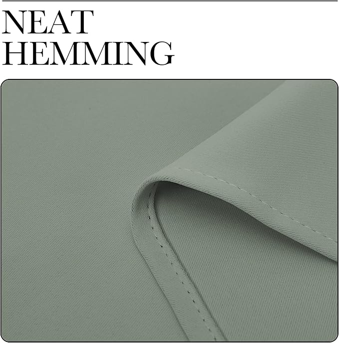NICETOWN Sage Green Room Darkening Curtains for Kitchen, Window Treatment Thermal Insulated Solid Grommet Room Darkening Curtains/Drapes for Bedroom (Set of 2, 42 inches Wide by 68 inches Long)
